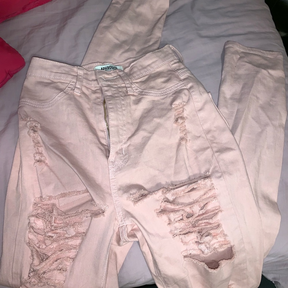 Distressed jeans